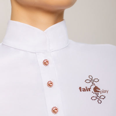 FAIR PLAY CECILE ROSEGOLD LONG SLEEVE COMPETITION SHOW SHIRT
