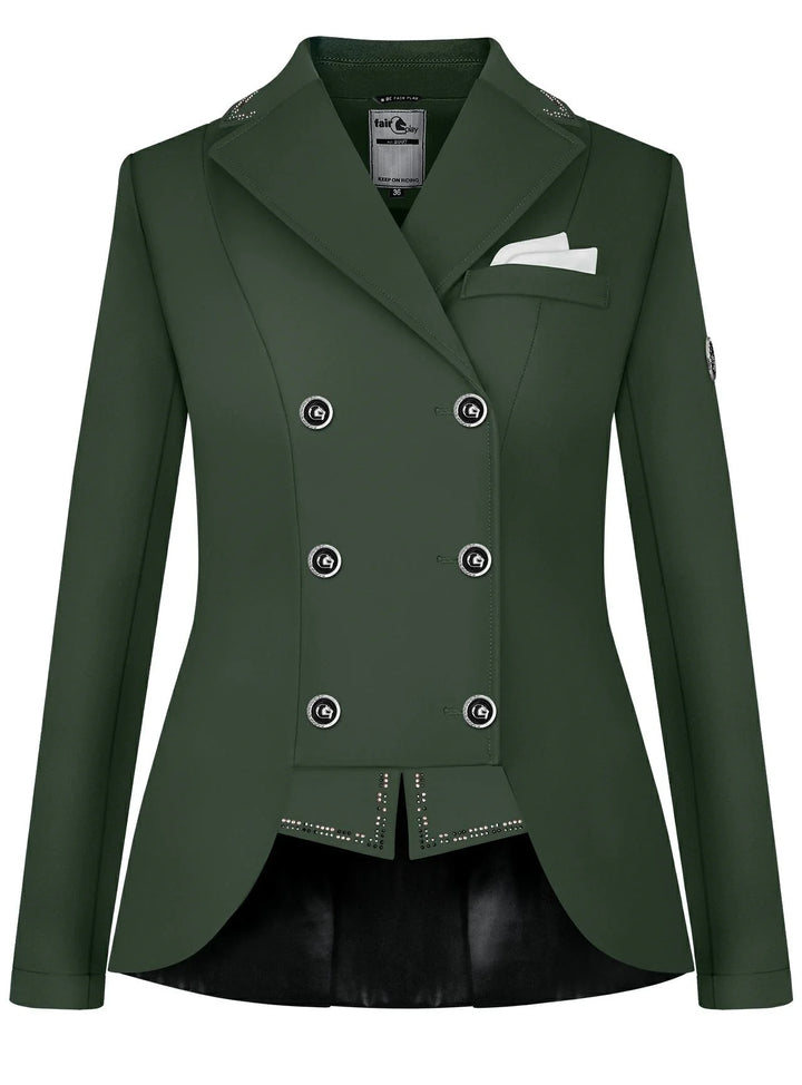 Dressage short tailcoat FP REIKO dark sage - Pre order