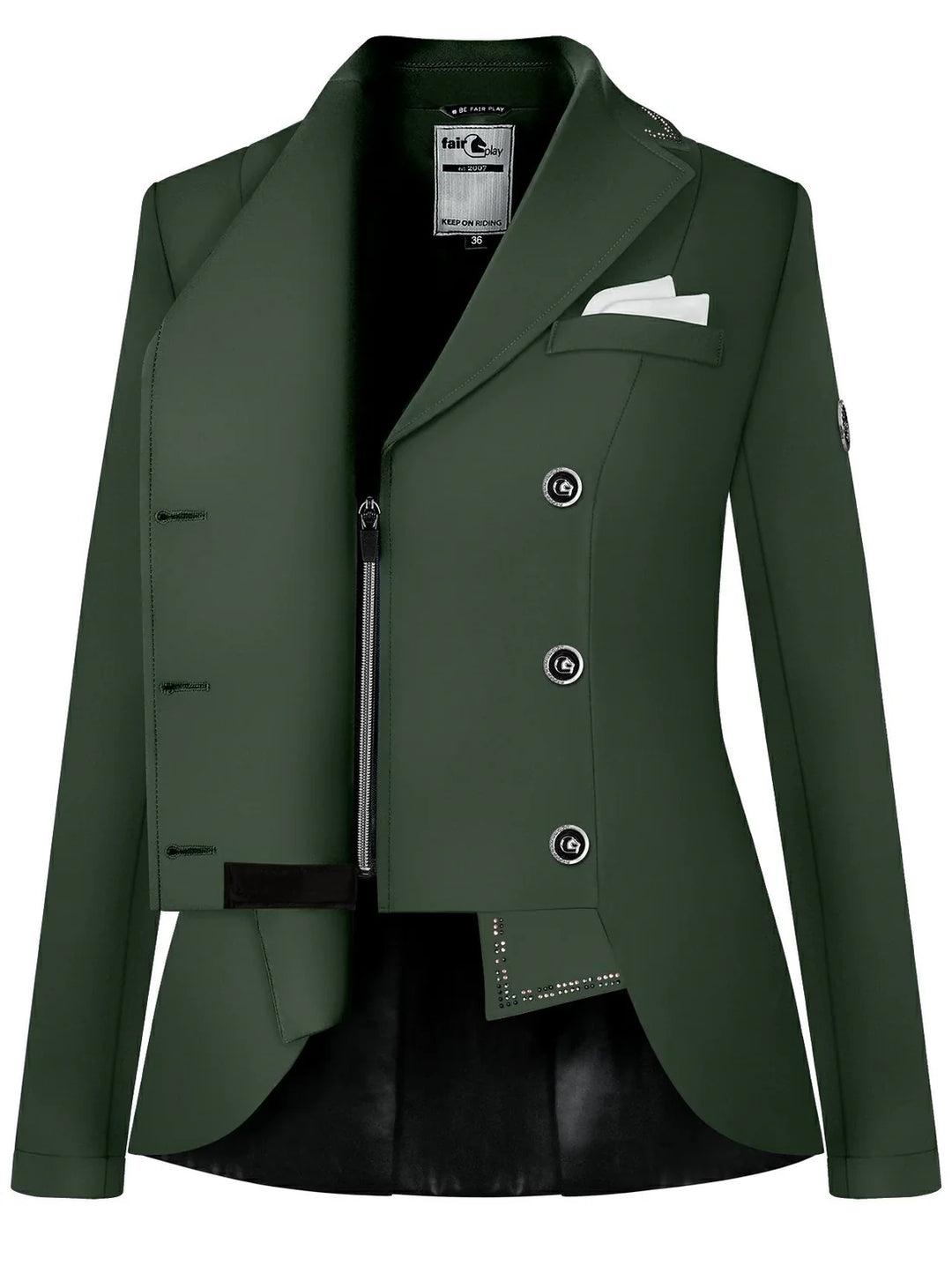 Dressage short tailcoat FP REIKO dark sage - Pre order