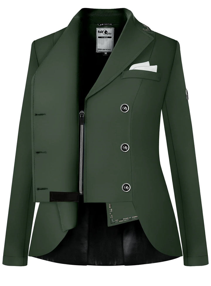 Dressage short tailcoat FP REIKO dark sage - Pre order