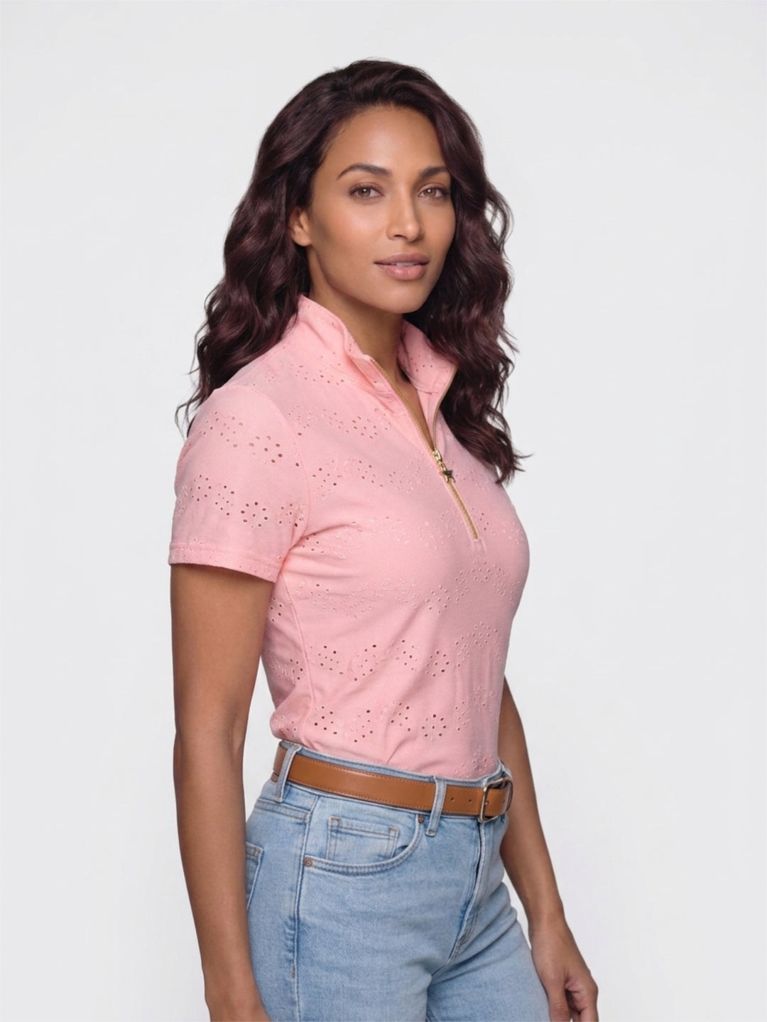 The eyelet Cool Fit Melon short sleeves