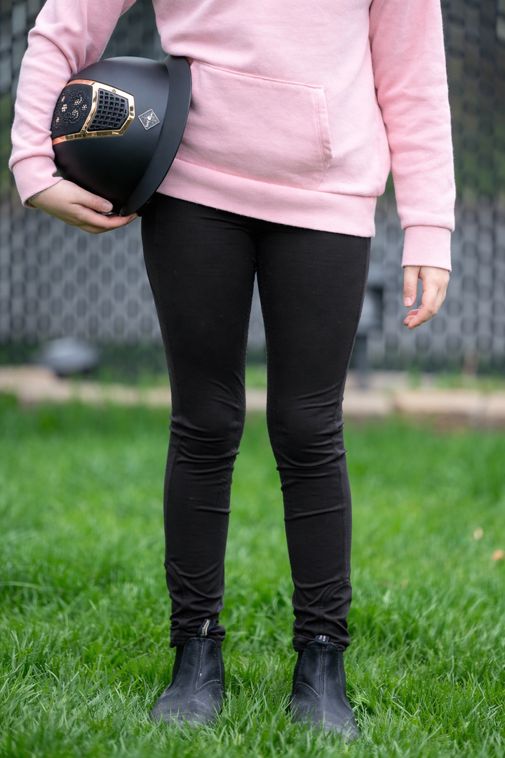 Kids yoga riding leggings Black