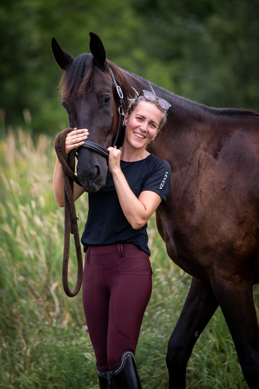 Serenata Burgundy Riding leggings