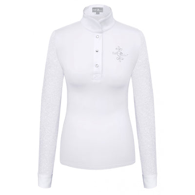 FAIR PLAY CECILE COMPETITION LONG SLEEVE SHOW SHIRT - White - Final Sale
