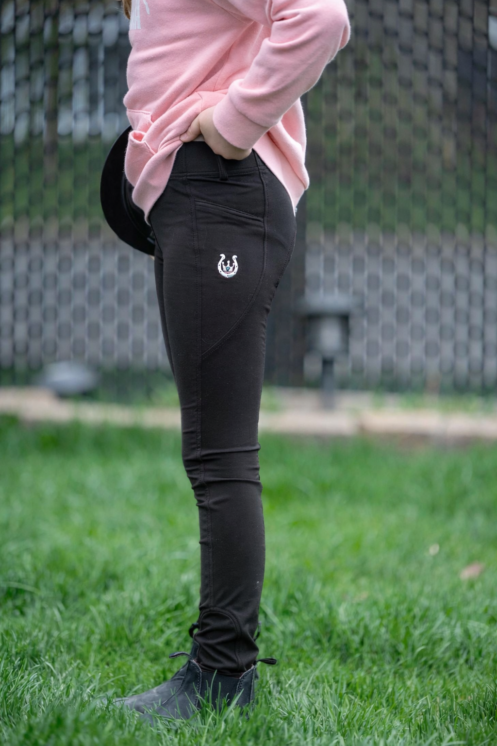 Kids yoga riding leggings Black