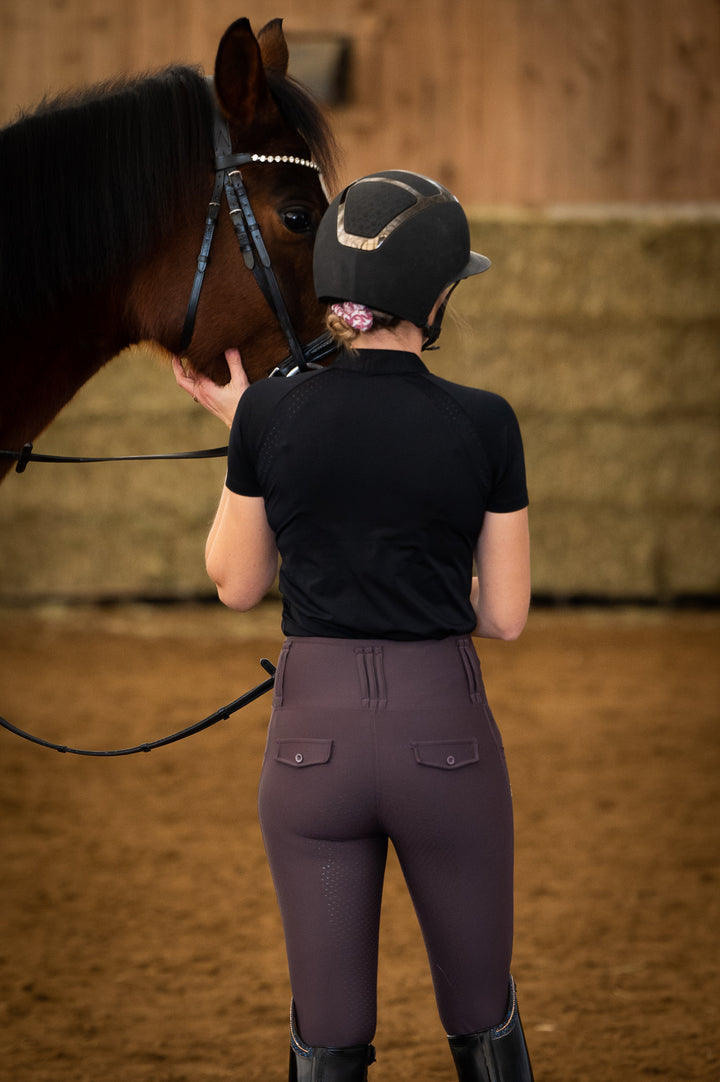 Liana black short sleeves - Leveza