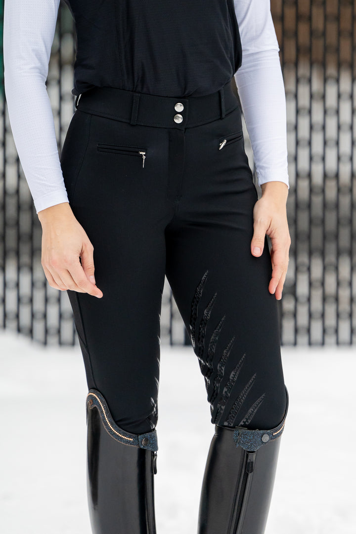 Julia knee patch breeches -Black - Final Sale