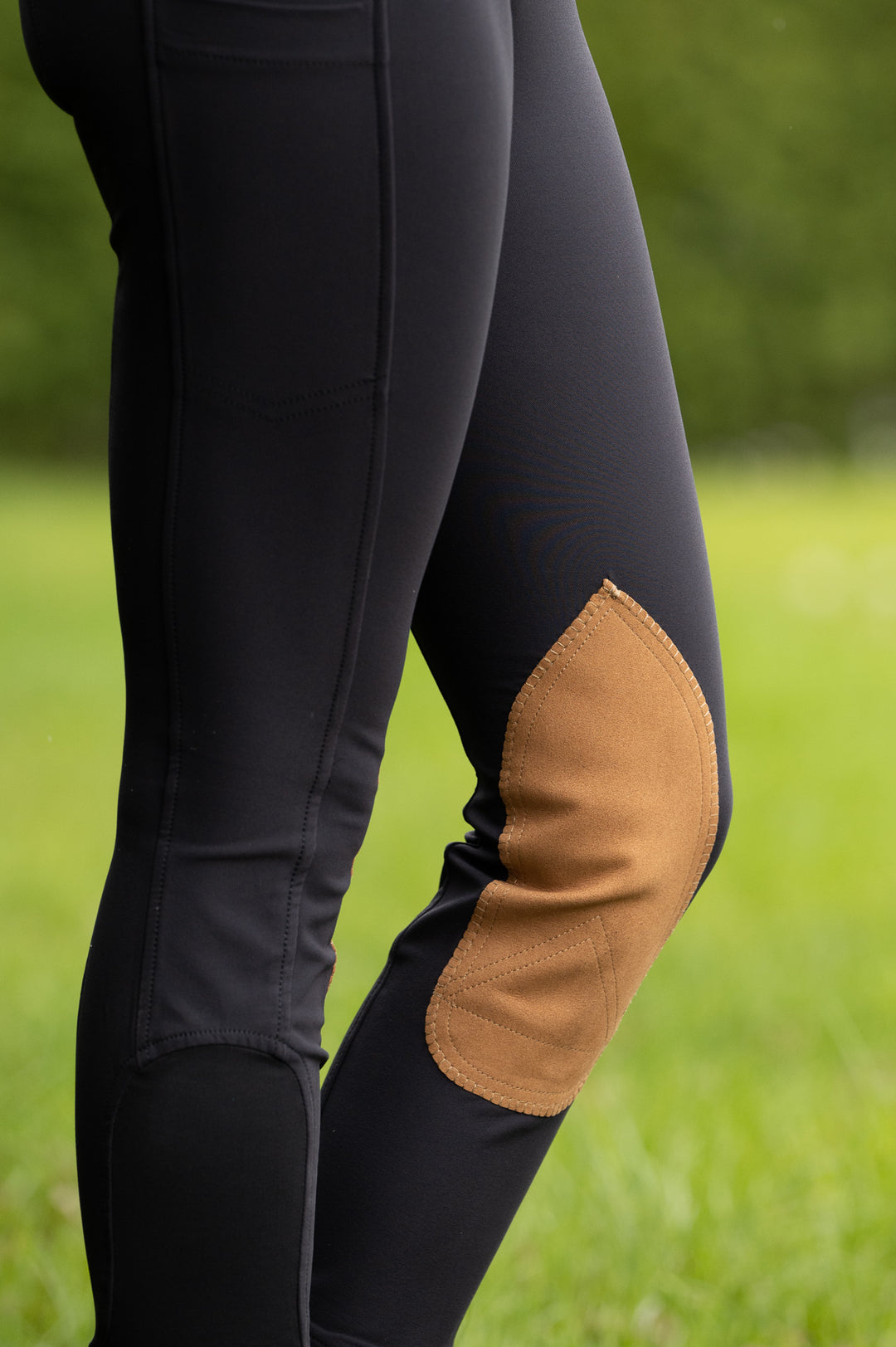 Delcy knee patch Black breeches - FINAL SALE