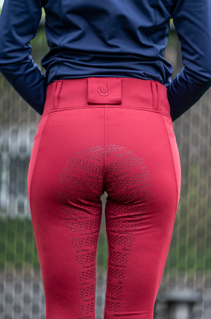 Yoga riding leggings Burgundy - Final Sale - Leveza