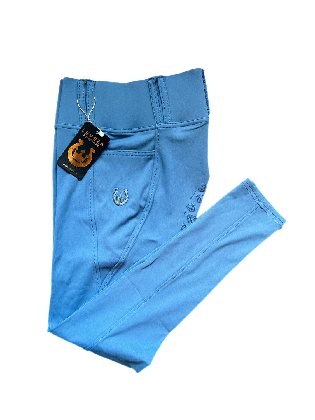 YOGA RIDING LEGGINGS - BLUE - Final Sale