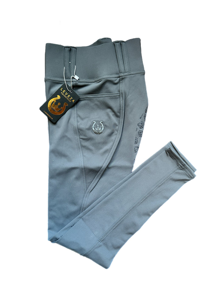 YOGA RIDING LEGGINGS - GREY - Final Sale - Leveza