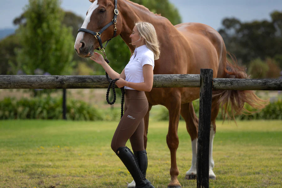 Evie riding tights chocolate