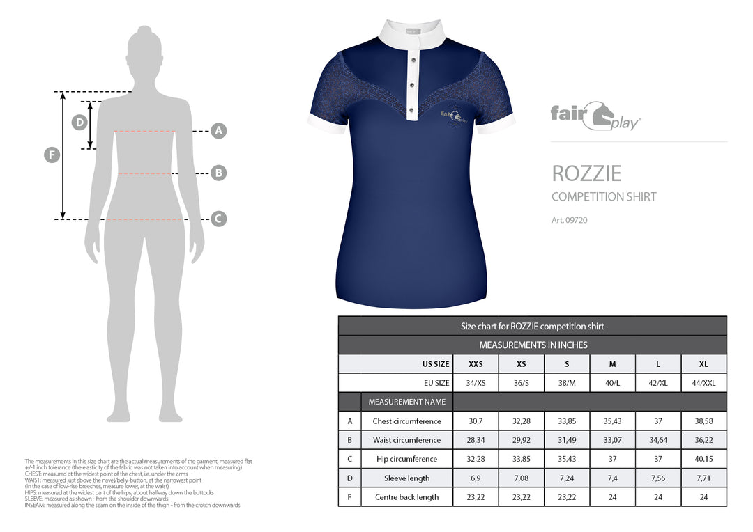 Rozzie Navy show shirt