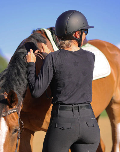 Ela Seamless Long Sleeve - Black Star - FINAL SALE