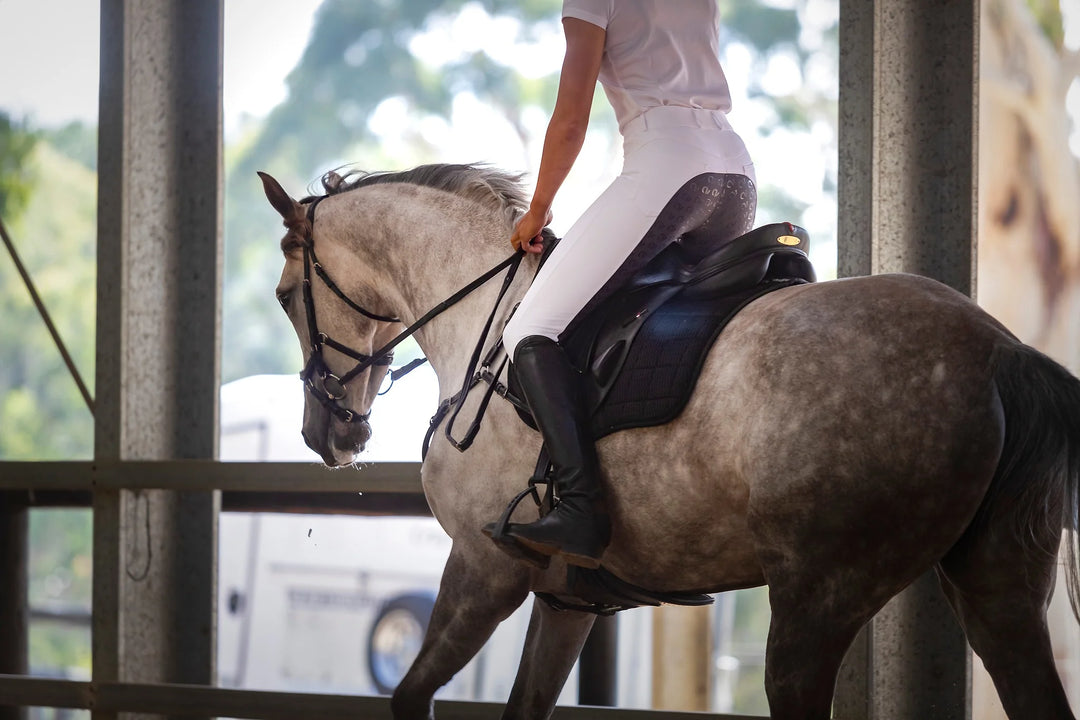 Lauren breeches white with grey full seat - Final Sale