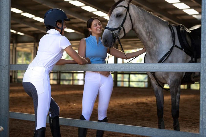 Lauren breeches white with grey full seat - Final Sale