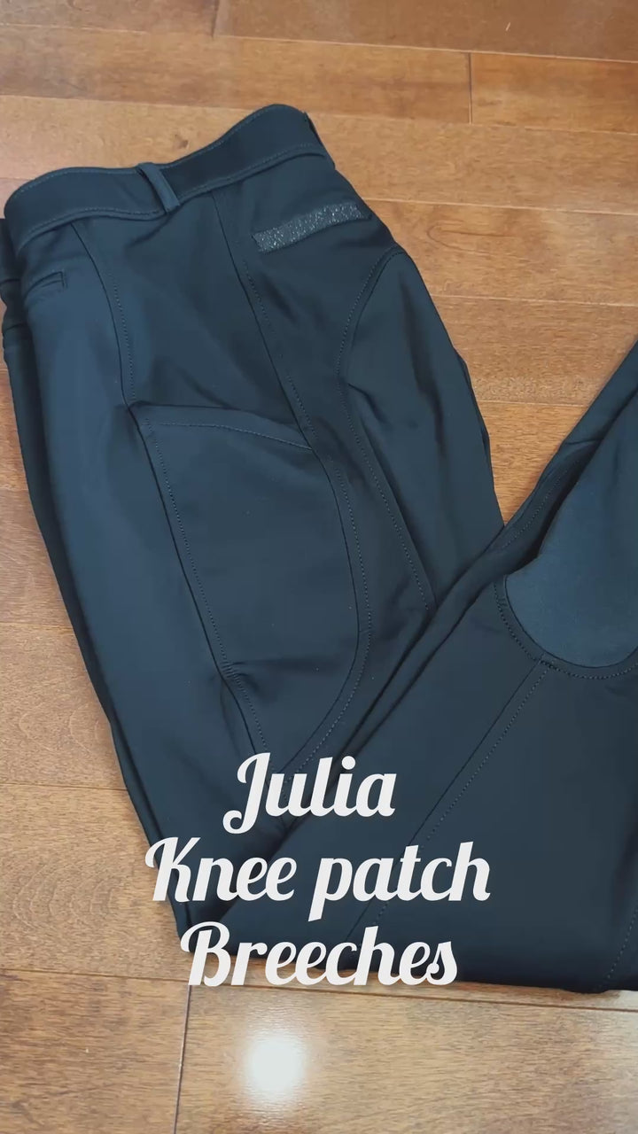 Julia knee patch breeches -Black - Final Sale