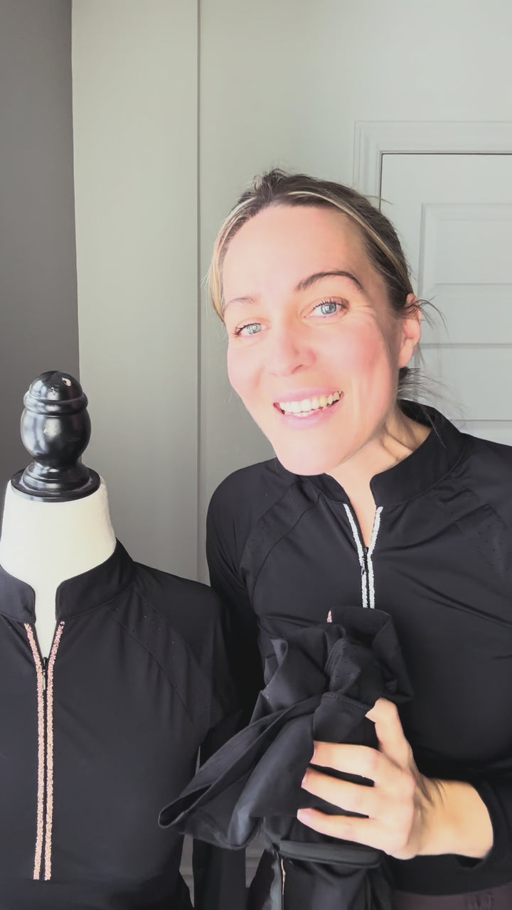 Liana black long sleeves