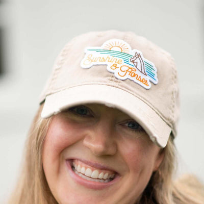 SUNSHINE & HORSES - DISTRESSED BARN HAT