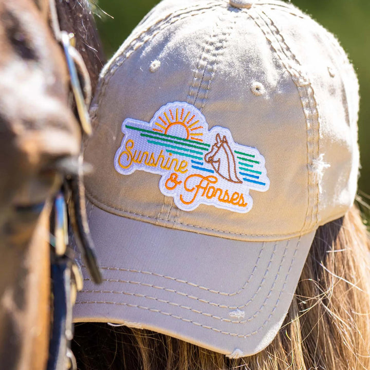 SUNSHINE & HORSES - DISTRESSED BARN HAT