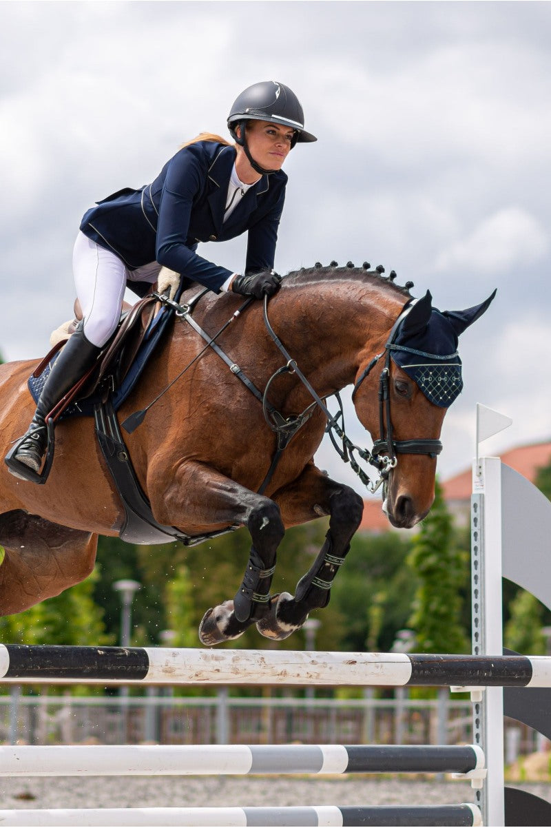 Riding Show Jacket VENICE BLACK - DOUBLE FRONT PANEL TECHNOLOGY Softshell, Technical Equestrian Show Apparel