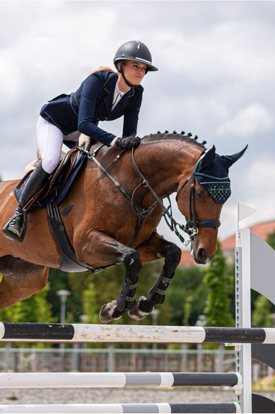 Riding Show Jacket VENICE BLACK - DOUBLE FRONT PANEL TECHNOLOGY Softshell, Technical Equestrian Show Apparel