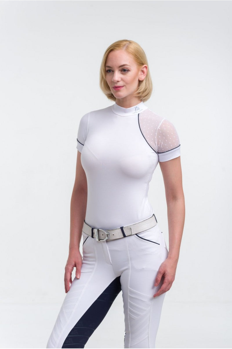 Riding Show Shirt DAME - Short Sleeve, Technical Equestrian Apparel - Final Sale - Leveza