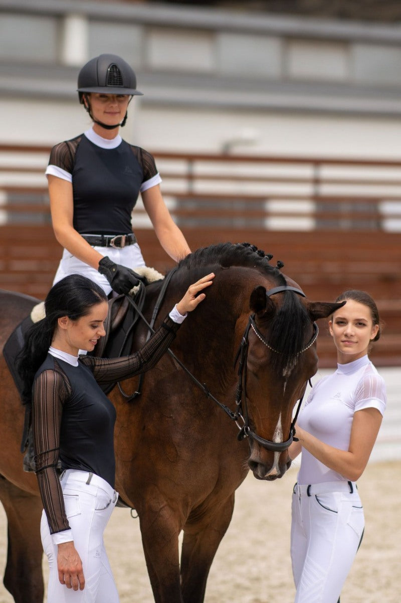 Cavalliera Contessa Technical Short Sleeve Show Shirt - Black