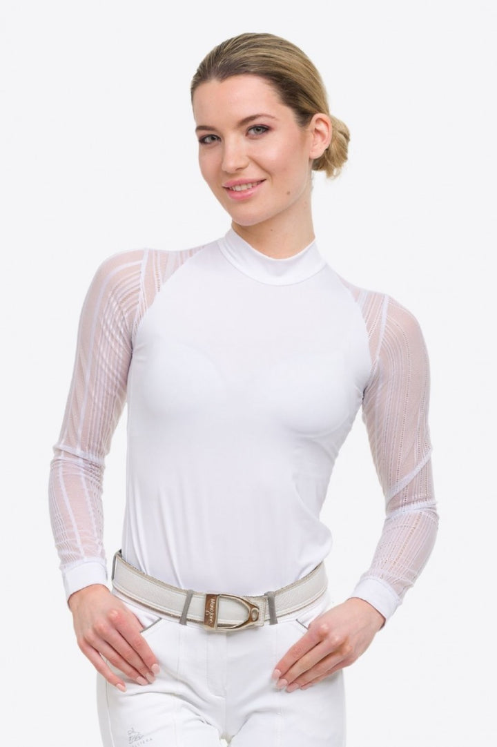 Riding Show Shirt CONTESSA - Long Sleeve - white - Final Sale