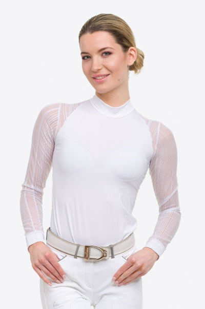 Riding Show Shirt CONTESSA - Long Sleeve - white - Final Sale