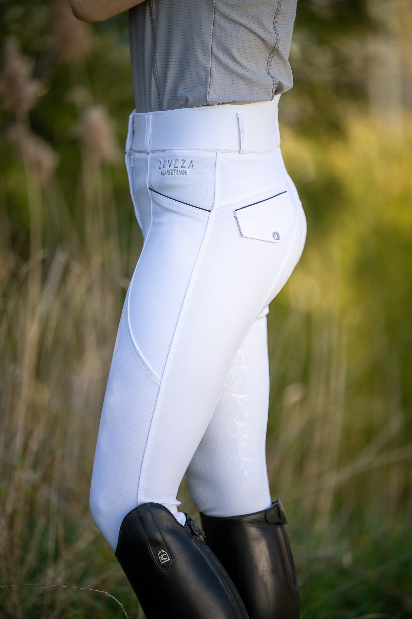 Dalhousie Full Seat Summer Breeches - White With White Full Seat