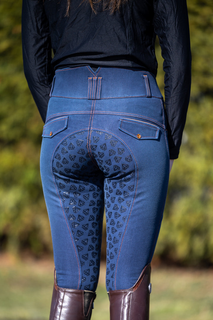 Dalhousie Full Seat Summer Breeches - Denim Diamond