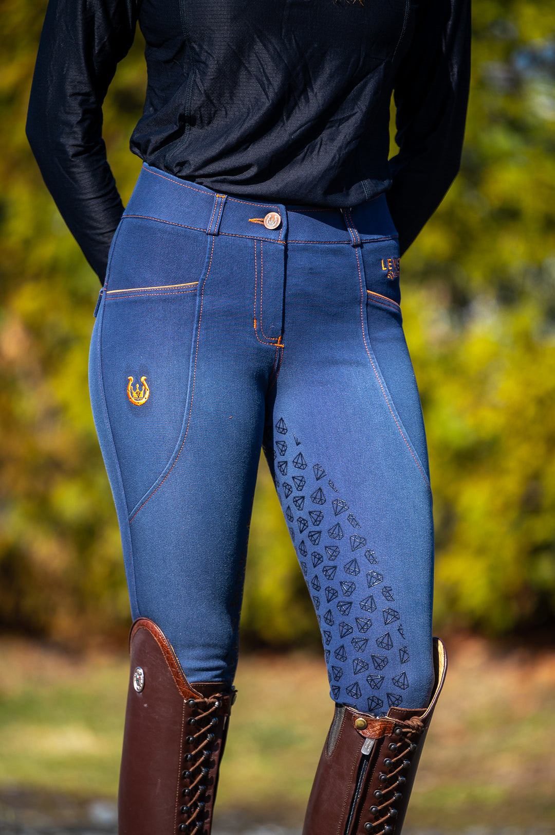 Dalhousie Full Seat Summer Breeches - Denim Diamond