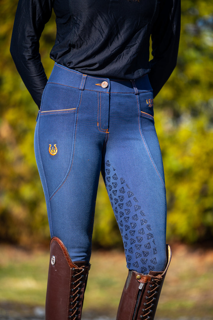 Dalhousie Full Seat Summer Breeches - Denim Diamond