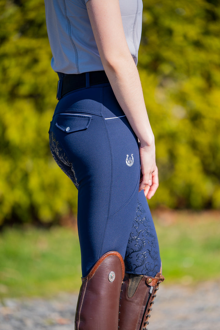 Dalhousie Full Seat Summer Breeches - Navy