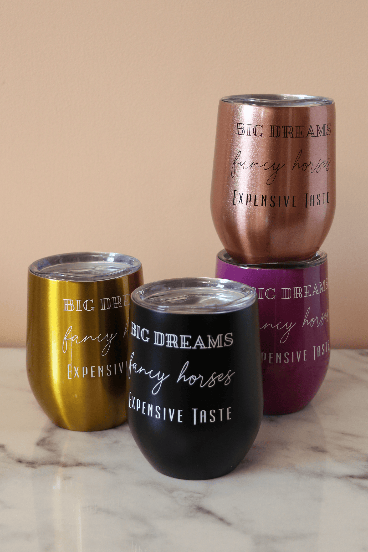 Big Dreams, Fancy Horses, Expensive Taste Insulated Cup