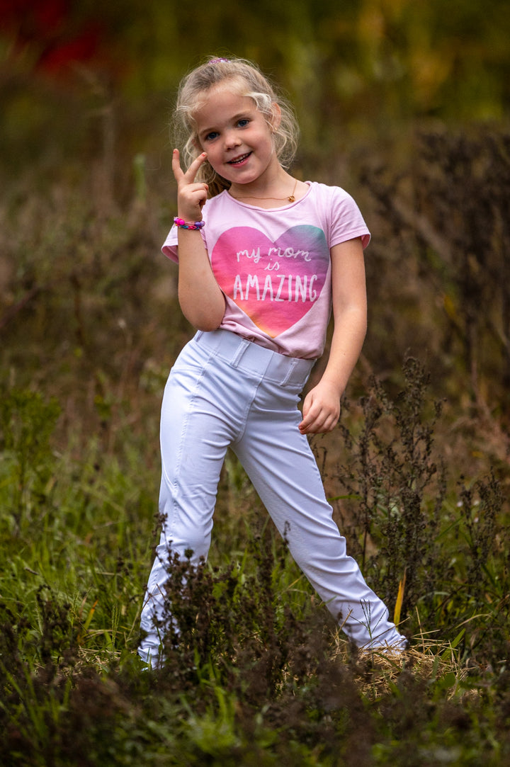 Kids Leggings White - Leveza