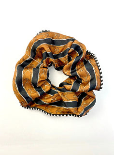 Scrunchie Black Stripes